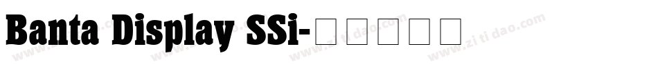 Banta Display SSi字体转换